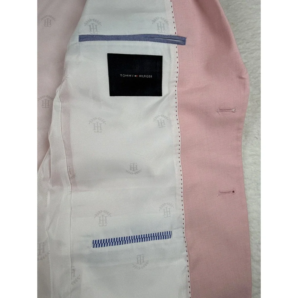 Tommy Hilfiger Flex Men's 44L Sport Coat Light Pink Modern Fit Blazer NWT $360
